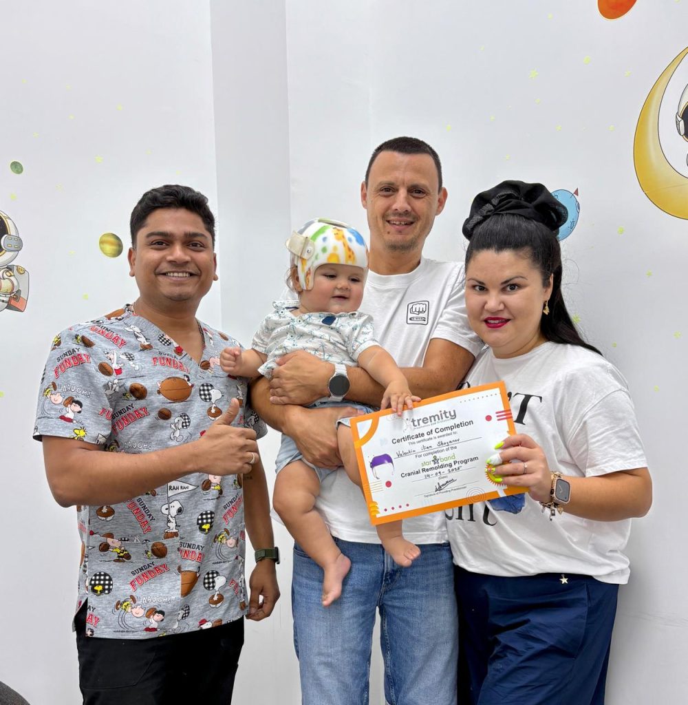 our happy patients for cranial helmet
